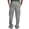 thumbnail image 4 of qolati Men's Fleece Cargo Sweatpants Open Bottom Stretch Elastic Waist Baggy Joggers Casual Loose Fit Athletic Drawstring Workout Gym Pants, 4 of 6