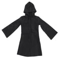 thumbnail image 1 of Capa negra con capucha para Halloween, capa larga unisex, vestido de cosplay, disfraz de fiesta para adultos, 1 of 8