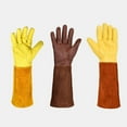 thumbnail image 6 of 1 Pair Reusable Gardening Gloves Stab resistant Faux Leather Proof Pruning Long Glove for Planting, 6 of 8