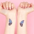thumbnail image 5 of 12 Sheets 12 Style Glitter Butterfly Temporary Tattoos Removable Body Stickers Paper Waterproof Colorful Butterflies Wings Suit for Women Girls Face Eye Makeup Festival Party Favors Gifts Paper, 5 of 8
