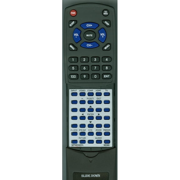 Replacement Remote for INSIGNIA 098TRABDANEBYA, ZRC101, NSLCD47HD09, NSLCD1509, NSLCD3209, NSLCD3709, NSLCD1909, NSLCD2209, ZRC-101, RT098TRABDANEBYA