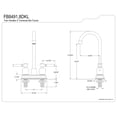 thumbnail image 2 of Kingston Brass FB8491DKL Kaiser Double-Handle 4" Centerset High-Arc Bar Faucet, Polished Chrome, 2 of 4
