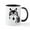 White/Black Inside, variant on CafePress - Black And White Wolf - 11 oz Ceramic Mug - Novelty Coffee Tea Cup