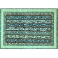 thumbnail image 1 of Ahgly Company Indoor Rectangle Abstract Light Blue Modern Area Rugs, 8' x 12', 1 of 4