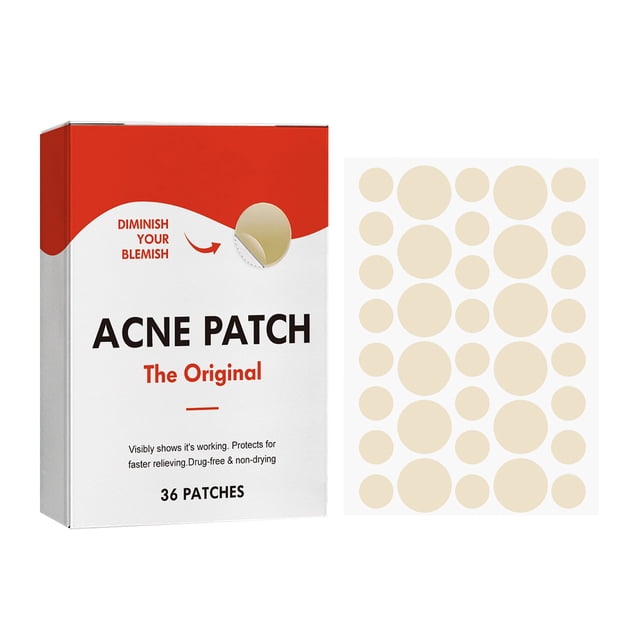 Parche para el acné Parche hidrocoloide para el acné en forma de nube Parche de absorción del acné Parche para el cuidado de la piel facial (1 paquete, 36 tabletas)
