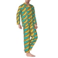 thumbnail image 2 of Balery Hot Dogs 8 Pijama para Hombre de Dos Piezas con Manga Larga, Conjunto de Dormir y Descanso Suave con Bolsillos-Small, 2 of 7