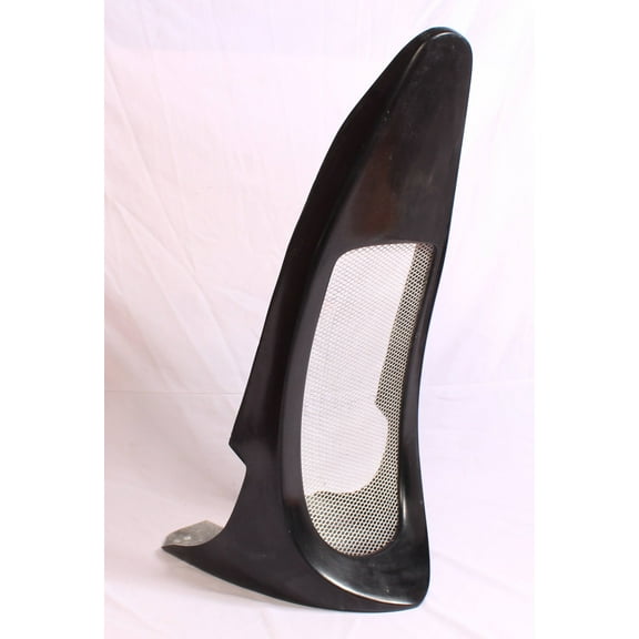 Custom Raked chin Spoiler Radiator cover Fits Hon da Fury All years Black Fiber