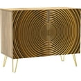 thumbnail image 3 of PixonSign Sideboard Buffet Cabinet, Kitchen Storage Cabinet with 2 Doors, Golden Storage Cabinet, Golden Rings Patterns, Cupboard Console Table for Dining Room - 35" L x 18" W x 29" H, 3 of 5