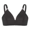 thumbnail image 3 of TrendVibe365 Wirefree Bras with Support and Lift Womens Pleated Wirefree Push up Bralettes Padded Triangle Adjustable Strap Corset Full Coverage Crop Cami Top Comfy Shapewear Black XL, 3 of 6