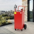 thumbnail image 6 of Acekid 50 Gallon Fuel Caddy, Portable Fuel Transfer Tank with Manual Pump, 4 Wheels, for Gasoline & Diesel, Red, 6 of 8