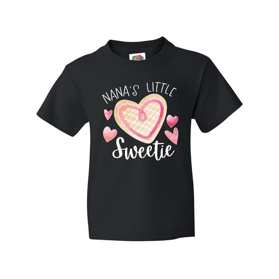 Inktastic Nana's Little Sweetie with Pink Heart Cookie Youth T-Shirt