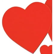 Pack of 36 Red Printed Valentine Heart Cutout Decorations 12"