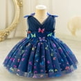 thumbnail image 5 of OBEEII Little Girls Birthday Party Dresses Sparkle Butterflies Tulle Tutu Dress Princess Pageant Dresses Sleeveless V Neck Birthday Party Gowns, 5 of 9