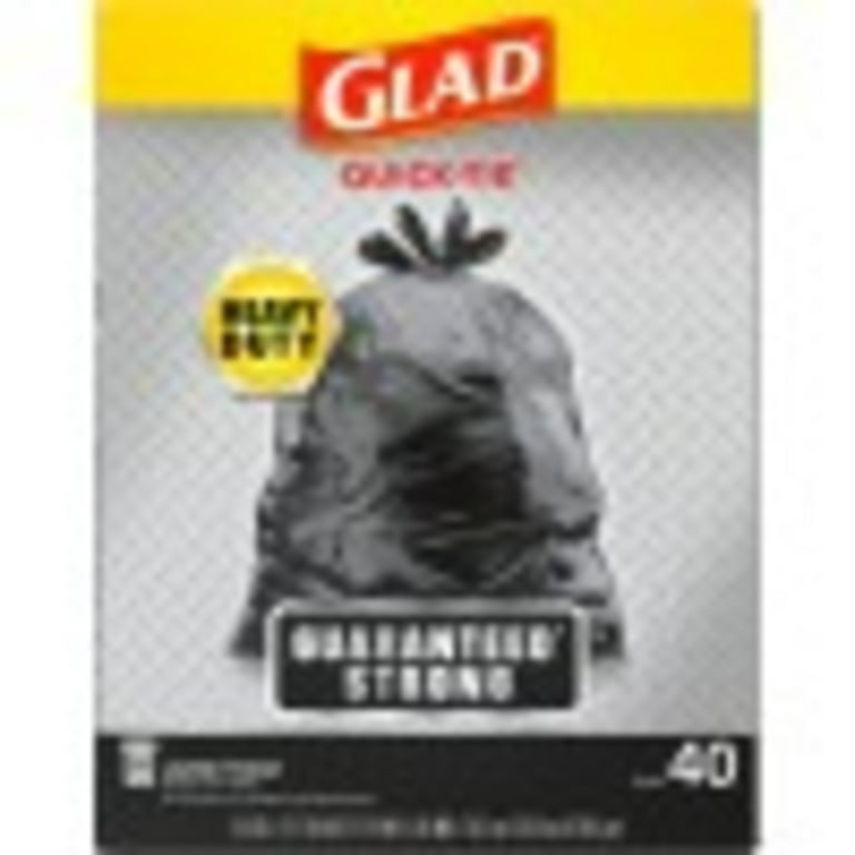 Glad® Guaranteed Strong Large Quick-Tie® Trash Bags, 30 Gallon, 10 Count
