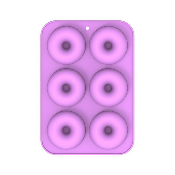Molde de silicona para rosquillas de 6 piezas, molde de silicona para hornear pasteles, molde para horno de bricolaje