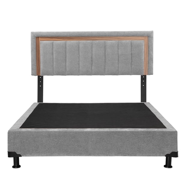 Box Base Cama Matrimonial + Cabecera Ventur Trinity Gris Duk