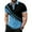 Light Blue, variant on Essentials Mens T Shirts Color Block Summer Half Button Casual Short Sleeve Workout Outfits