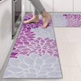 thumbnail image 2 of Kitchen Rugs Sets Of 2,Purple Floral and Petal Pattern Anti Fatigue Kitchen Mat Rugs Non Slip Washable,Decorative Kitchen Floor Mats for Kitchen,Sink,Laundry,17"X47", 2 of 5