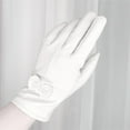 thumbnail image 2 of Women Leather Gloves Winter Warm Real Lambskin Fleece Lined Driving Gloves, 2 of 11
