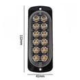 thumbnail image 2 of DC 12-24V 36W Yellow 12LED Car Truck Urgent Always Bright Light Lamp, 2 of 5