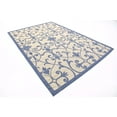 thumbnail image 5 of Unique Loom Outdoor Botanical Collection Area Rug - Gate (7' 1" x 10' Rectangle Blue/Beige), 5 of 8