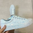 thumbnail image 6 of Huanledash Women Casual Bandage Plat Sequin Shiny Low Top Walking Loafers Shoes Sneakers, 6 of 8