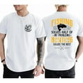 thumbnail image 2 of Fishing and Hunting Shirt for Men – Funny Outdoor T-Shirt for Anglers & Hunters – 'Fishing Solves Half, Hunting Solves the Rest' Graphic Tee – Rustic Gift for Dad, Husband, Outdoorsman, 2 of 7