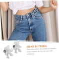 thumbnail image 5 of 8pares Botones Ajustables Para Pantalones Jeans Clip De Cintura Para Ajustar De Accesorios Con Diseño De Oso Para Ropa Holgada Solución Chic Y Elegante Para Ajustar La Cintura, 5 of 5