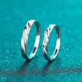 thumbnail image 1 of Anillo de pareja de plata de ley 925 Anillo de moissanita para mujer Regalo de San Valentín Chapado en oro pt950 Meson, 1 of 5