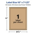 thumbnail image 6 of Avery Kraft Brown Rectangle Labels, 10" x 7.5", 100 Labels, 6 of 9