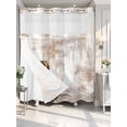 thumbnail image 2 of No Hook Shower Curtain with Snap-in Liner, Western Cowboy Boots Waterproof Fabric Bathroom Curtains, Vintage Country Brown Wooden Bath Curtains & Mesh Top Window 72"x78" Long, 2 of 9
