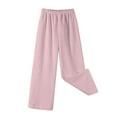 thumbnail image 6 of Mepaouo Women's Wide Leg Striped Pants Casual Drawstring Elastic Low Rise Pajama Pants(Pink,L), 6 of 7