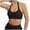 Black, variant on Sports Bras for Women Breathable Workout Bra for Gym Backless Padded Longline Sports Bra for Women V-Neck Ruched Yoga Crop Top with Wide Straps and Cross Back Design