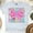 Ash, variant on Maestra T-Shirt for Women, Cute Rainbow Pencil Teacher Tee with Pink Bow, White, Size M