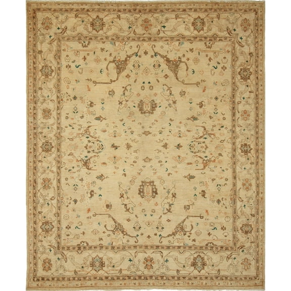 Sun-Faded Kamilla Beige/Rust Rug, 7'11" x 9'5"