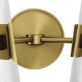 thumbnail image 2 of Modway Beacon 2-Light Wall Sconce in Clear Satin Brass, 2 of 7
