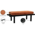 thumbnail image 2 of Meridian Furniture Naya Cognac Chenille Fabric Bench, 2 of 11