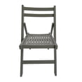 thumbnail image 3 of GZXS Home Patio Outdoor Wood Foldable Dining Chairs, 4-Pcs Set, Gray Finish, 3 of 9