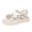 Beige, variant on LTTVQM Girls Sandals Open Wide Toe Soft Sole Comfortable Pearl and Rhinestone Sandal with Adjustable Ankle Strap Summer Dress Casual Anti-Slip Walking Flat Shoes Silver 9 Toddler