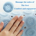 thumbnail image 3 of Round Non Slip Shower Mat , Bathtub Mat with Suction Cups, Textured Surface Anti Slip Bath Mats with Drain Holes,for Shower Tub Bathroom Mat, 22 X 22 Inches Pink, 3 of 7