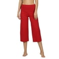 thumbnail image 2 of Women's Cotton Fold Over Capri Lounge Yoga Pants (S-3XL), 2 of 4