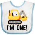 thumbnail image 3 of Inktastic 1st Birthday Construction Truck Boy Boys Baby Bib, 3 of 4
