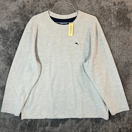 Tommy Bahama Men‚ 2-Piece Relaxed Fit Lounge Set, Gray/Dark Blue, Size XXL