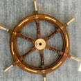 thumbnail image 6 of wooden ship wheel pirate décor 18,24,36 Inches | Wall Home Décor Nautical Style Captain Boat Wheel | Pirate Décor | Wall Hanging, 6 of 10