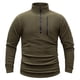 thumbnail image 1 of pstuiky camisas de manga larga para hombre, Sudadera polar de manga larga con solapa y media cremallera para hombre, color liso tops de invierno para hombre xl, 1 of 3