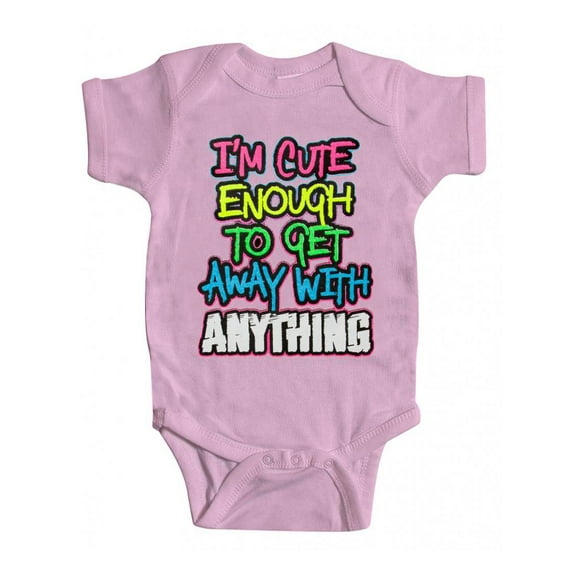Baby "I'm Cute Enough" Bodysuit - Pink - 6M