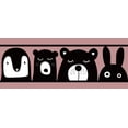 thumbnail image 2 of IBA Indianbeautifulart Pink Penguin|Rabbit & Bear Face Cartoon Printed Ribbon&nbsp;Trim&nbsp;9 Yards Velvet Fabric Laces For Crafts Sewing Accessories 2 Inches, 2 of 2