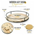 Lazy Susan for Table Top, 12 Inches Wooden Lazy Susan, Artistic