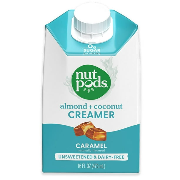 nutpods Caramel Unsweetened Dairy Free Shelf Stable Creamer, 16 oz