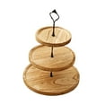 thumbnail image 2 of deevoka Cupcake Stand Dessert Tray Kitchen Supplies Tabletop Centerpiece Cookie Rack for wood, 2 of 9
